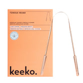 Keeko Premium Copper Tongue Cleaner close-up showing copper material