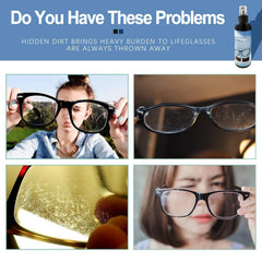 Close-up of KEHOO lens scratch remover on eyeglasses frames