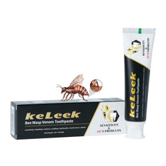 Front view of KeLeek Bee Wasp Venom Toothpaste for bleeding gums and gingivitis