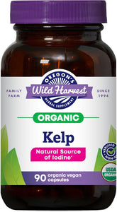 Bottle of Oregon's Wild Harvest Kelp Organic Supplement with label