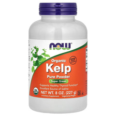 Kelp powder organic 8 oz Now Foods bottle front