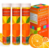 Kenashi Vitamin C 1000mg effervescent tablets in a 3-pack box (60 tablets per pack)