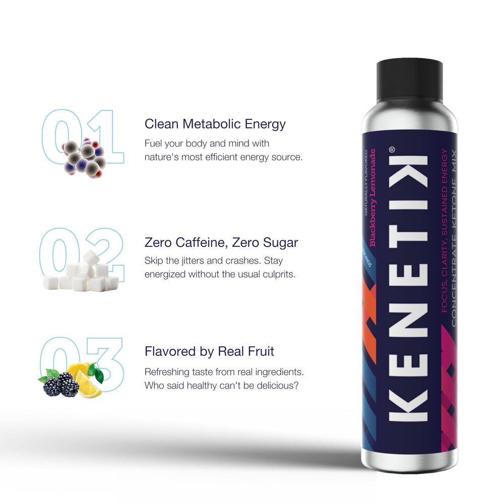 KENETIK Ketone Drink Mix label and ingredients