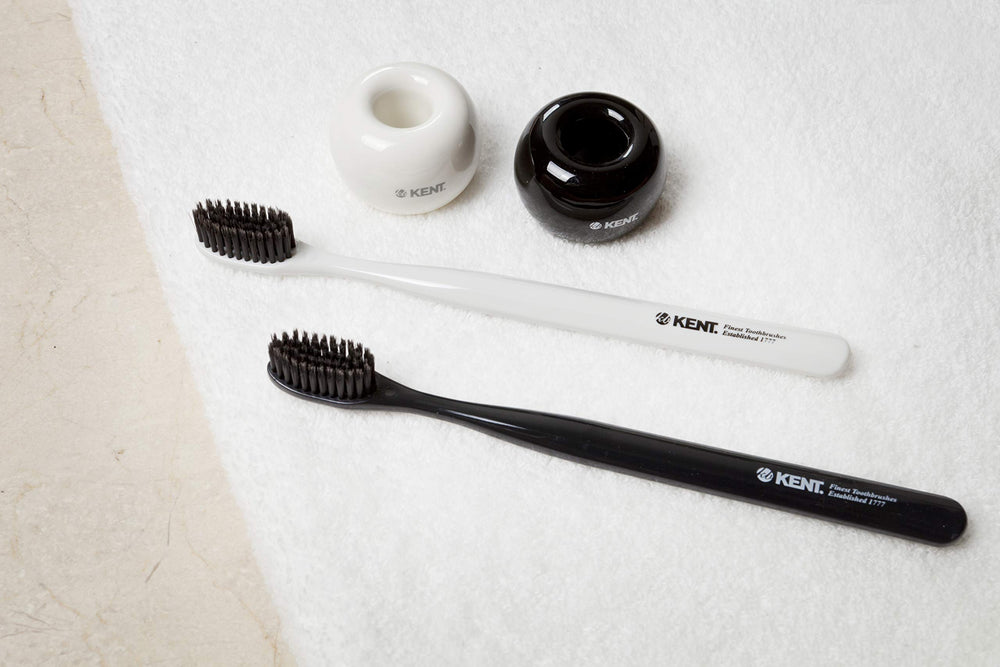 Bristles curved to massage gums and promote gum health