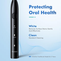 Keosaa ALB-927 electric toothbrush side view in black