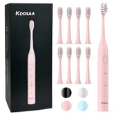 Front view of Keosaa Pink Electric Toothbrush