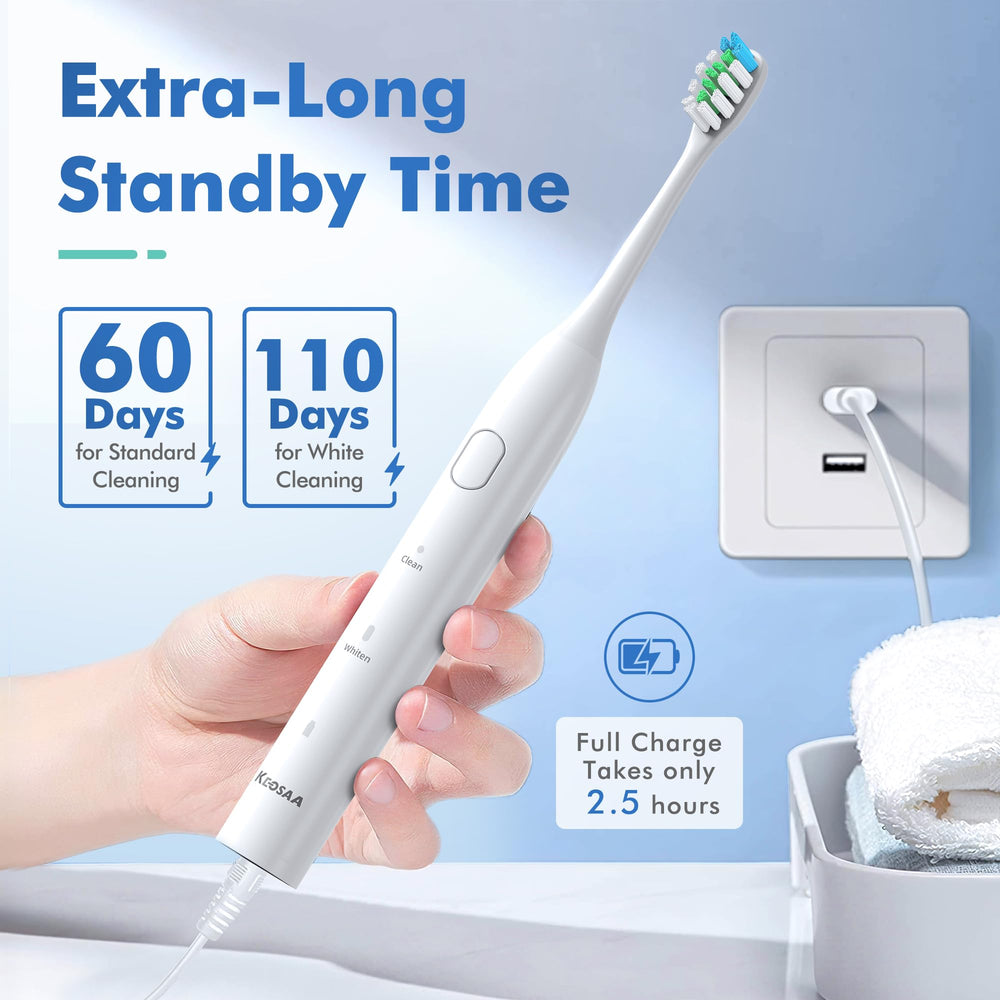 Charging indicator on Keosaa toothbrush