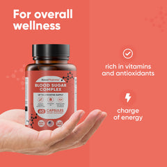 KeosPharma Blood Sugar Complex capsules on white background