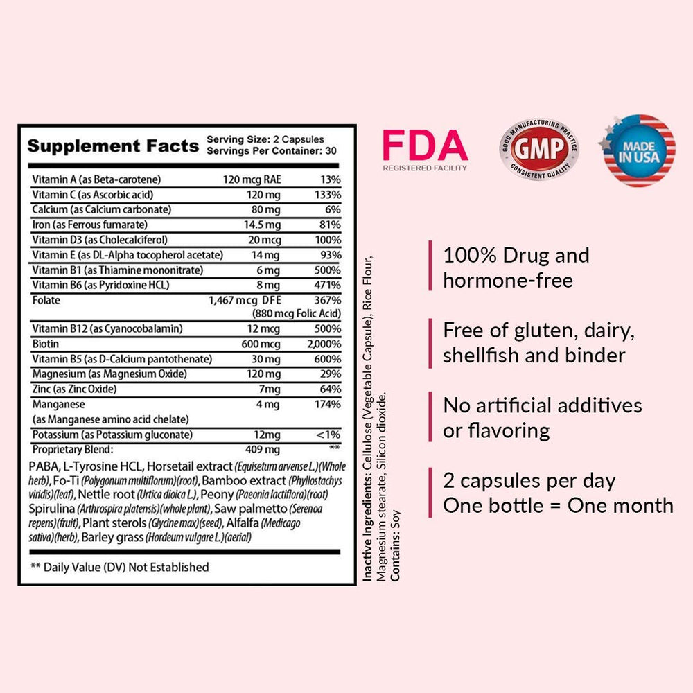 Saw Palmetto and natural ingredients for hair health