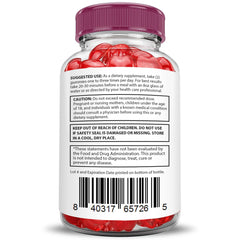 Nutrition facts and ingredients panel for Justified Laboratories X10 Boost Keto ACV Gummies