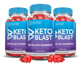 Keto Blast Apple Cider Vinegar Gummies 3 Pack front packaging