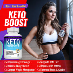 Keto Boost packaging close-up and branding