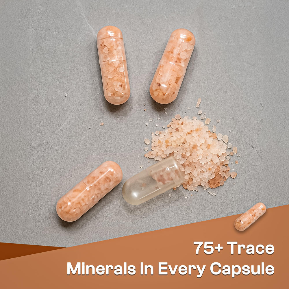 Keto electrolyte capsules containing Pink Himalayan salt