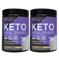 Keto Science Ketogenic Meal Shake vanilla bottle showcases creamy, energy-boosting fats.