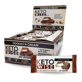 Keto Wise Fat Bombs Cookies N Cream packaging front view