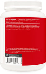 MCT oil and grass-fed whey ingredients label on KetoLogic shake