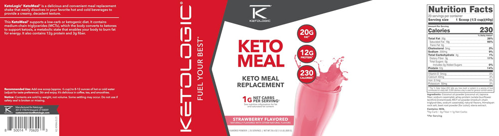Third-party ISO testing seal on KetoLogic shake packaging