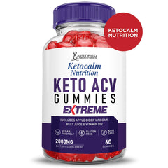 Vegan and Non-GMO seals on Ketocalm Keto ACV Gummies box