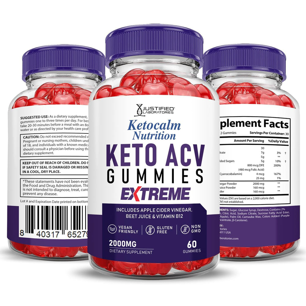Boxed Ketocalm Keto ACV Gummies with 60 gummies count