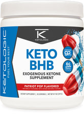 Ketologic BHB Patriot Pop bottle showing 30 servings