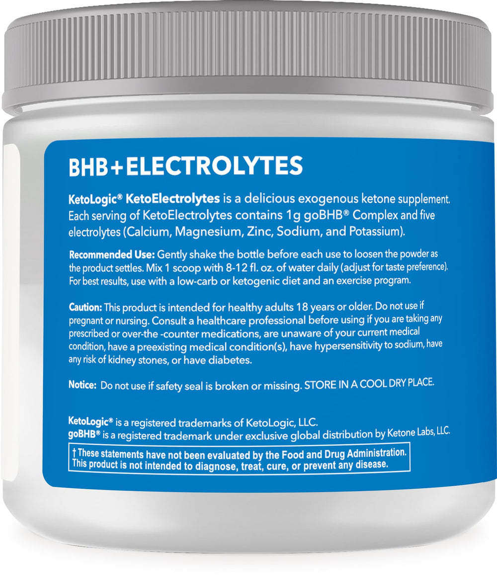 Ketologic Keto Electrolyte Powder Tropical Punch ready glass shows refreshing, sugar-free hydration after workouts.