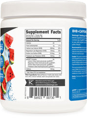 Ketologic KetoEnergy bottle on gym counter ready for pre-workout use.