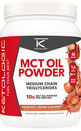 Ketologic MCT Oil Powder Hazelnut Cream 1 lb bottle