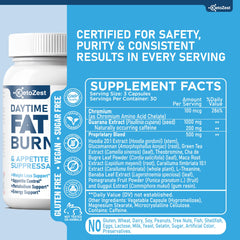 KetoZest packaging with 30-day supply and lifestyle imagery