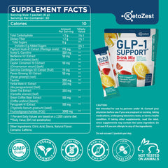 KetoZest GLP-1 Support travel-friendly single-serve packets for on-the-go wellness.