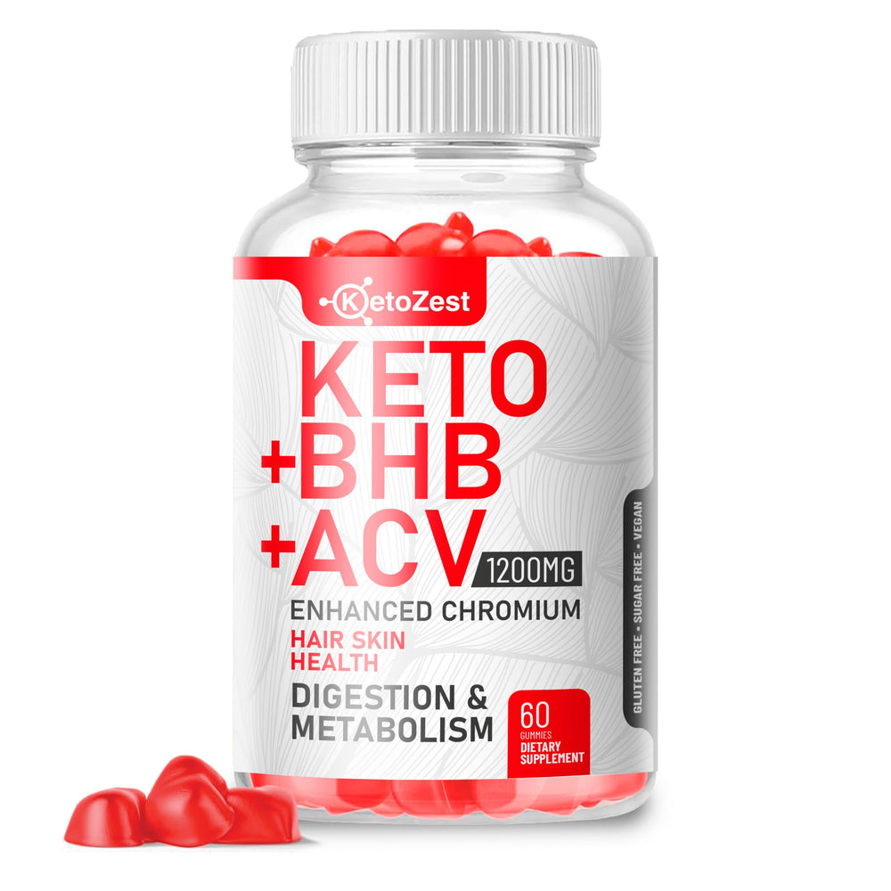 KetoZest Keto ACV BHB Gummies with Apple Cider Vinegar and The Mother