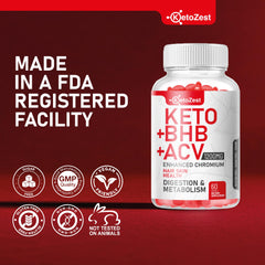KetoZest Beta Hydroxybutyrate Gummies - BHB Salts