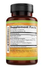 Satisfaction guarantee seal on Key Nutrition ACV packaging.