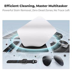 Cleaning AR/VR glasses and camera lenses with microfiber cloth