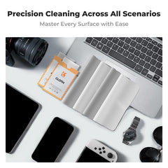 Two-pack vacuum lens cleaning cloth set