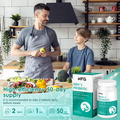 Front view of KFG Probiotic 100 tablets bottle