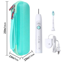 Travel-ready case with included toothpaste caps