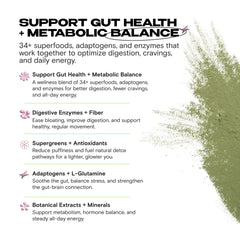 Kiala Nutrition Super Greens label showing Spectra blend