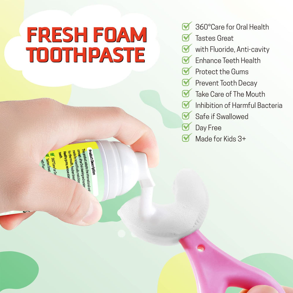 Close-up of kid-friendly fruit flavor toothpaste