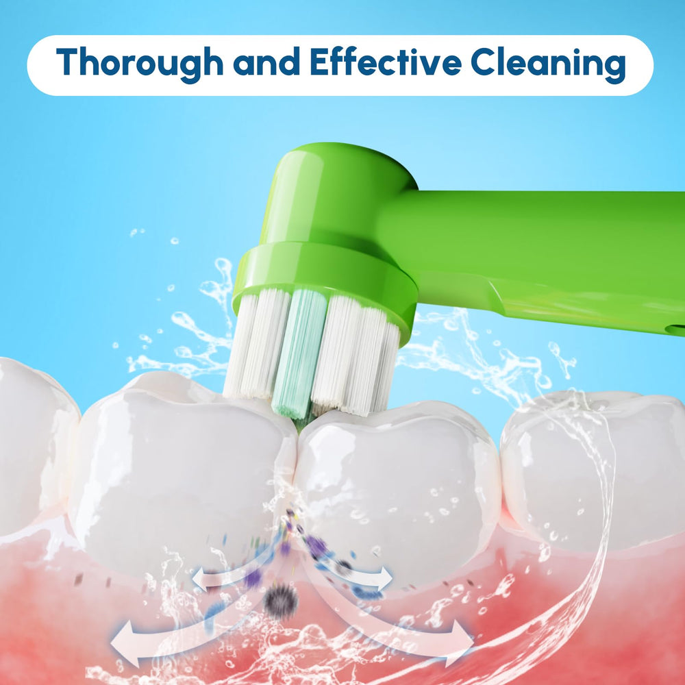 Kids' toothbrush heads ready for replacement