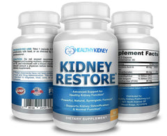 Kidney Restore 3-pack packaging highlights value and kidney support.