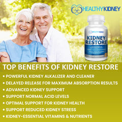 Kidney Restore delayed-release sodium bicarbonate capsule balances acids and minerals.