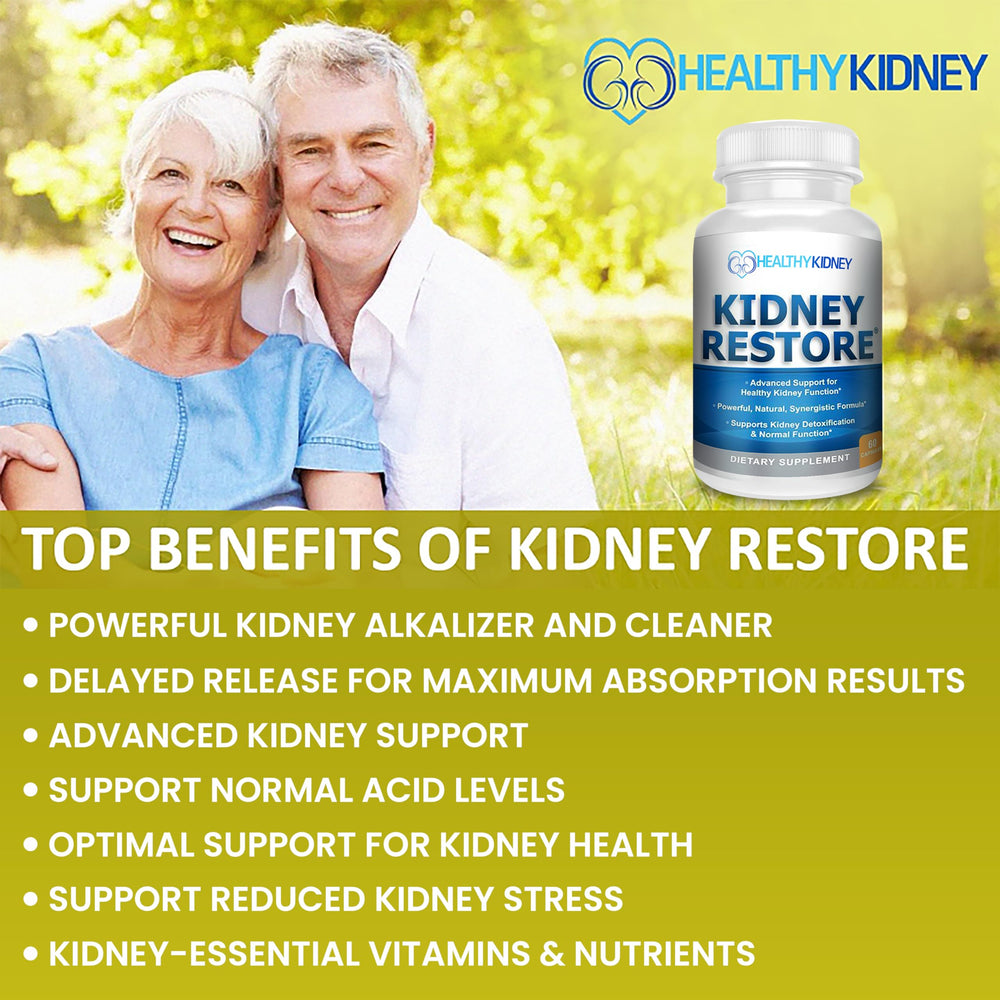 Kidney Restore niacinamide capsule supports normal phosphorus levels and aging health.