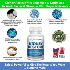 Renal health illustration linked to Kidney Restore and Kidney Shield benefits.