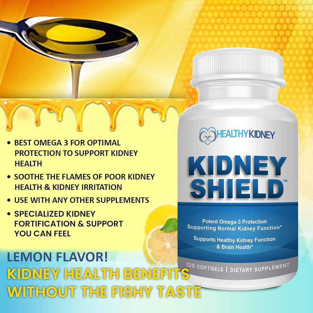 Close-up detail of the product label for Kidney Shield 2-Pack