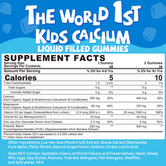 Kids calcium gummies with vitamin D3 K2, magnesium and zinc