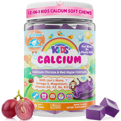 Front view of Kids Calcium Soft Chews bottle