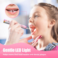 Toothbrush showing 2-minute timer and 30-second interval