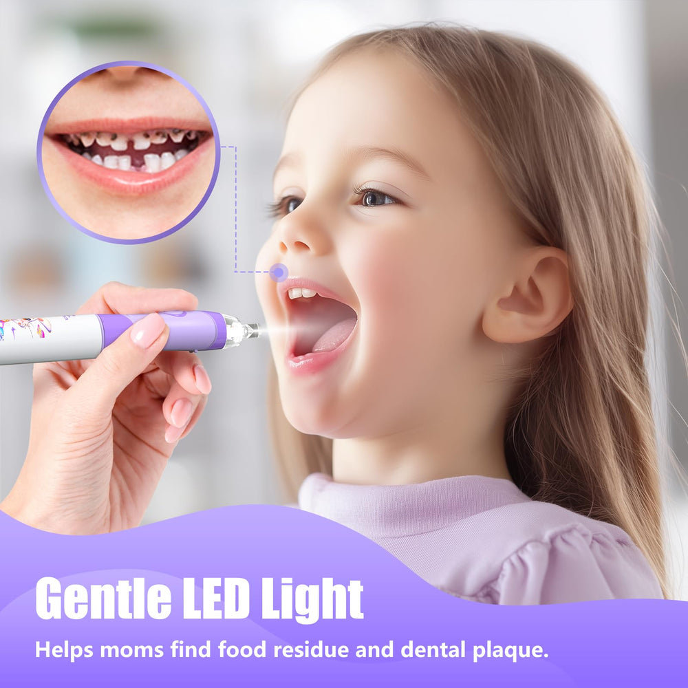 Rainbow LED light mode and giraffe-shaped handle for kids