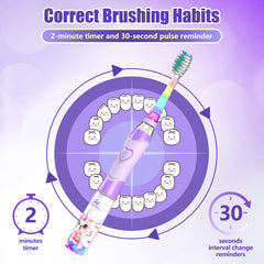 IPX7 waterproof, BPA-free kids toothbrush with warranty