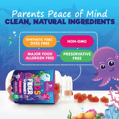 Side view of bottle emphasizing kid-friendly packaging